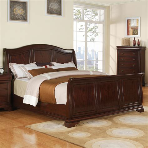 Cameron Queen Transitional Arched Sleigh Bed | Ruby-Gordon Furniture ...