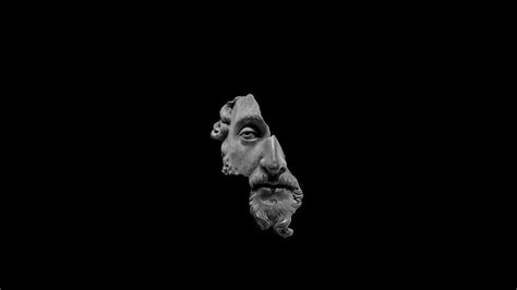 Marcus Aurelius Statue in Black Background Wallpaper