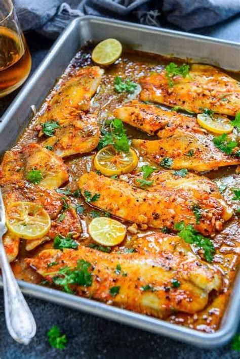 Spicy Lemon Garlic Baked Tilapia Fillet - HEALTHY EATING RECIPES UPDATE