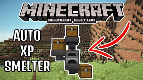 Minecraft Bedrock Simple XP Auto Smelter - YouTube