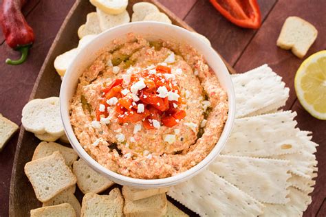 Roasted Red Pepper-Feta Cheese Dip (Htipiti) Recipe - Chili Pepper Madness