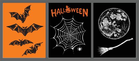 Halloween symbols hand drawn illustrations 12321716 Vector Art at Vecteezy