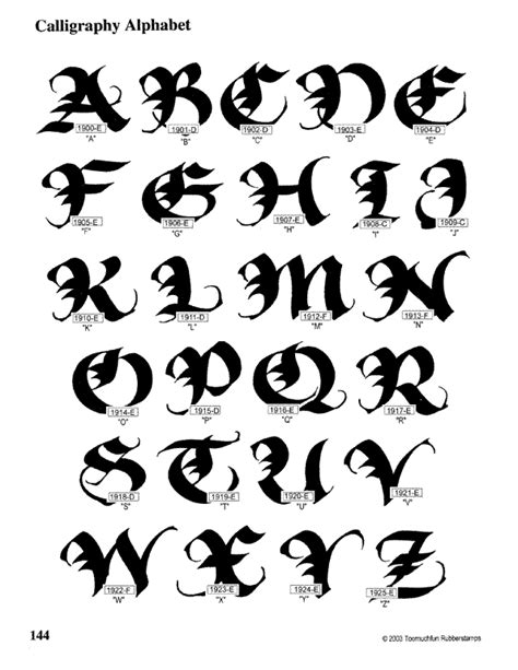 Calligraphy Alphabet : calligraphy alphabet guide