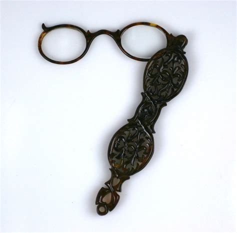 Victorian Tortoiseshell Hand Carved Lorgnette For Sale at 1stDibs