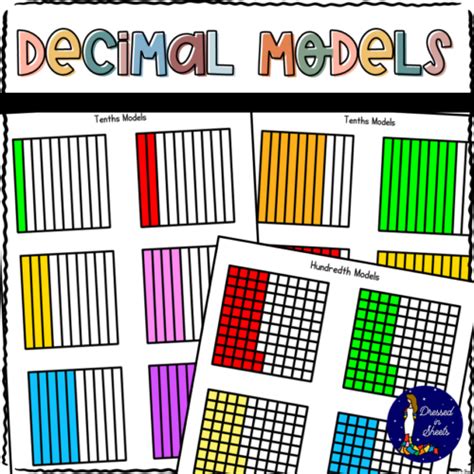 Printable Decimal Models Tenths and Hundredths | Made By Teachers