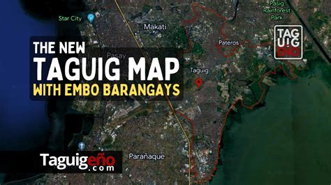 The New Taguig Map with EMBO Barangays