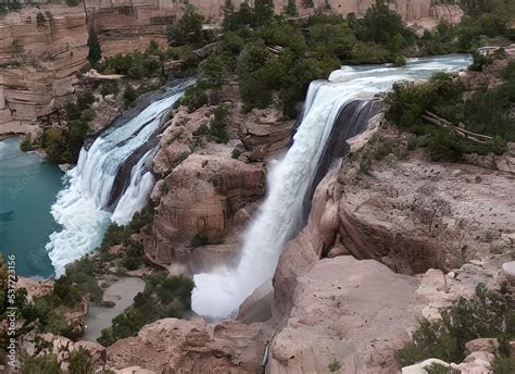 Landscape Waterfall Park Mountain Stream Forest Green Travel Tree Rock ...