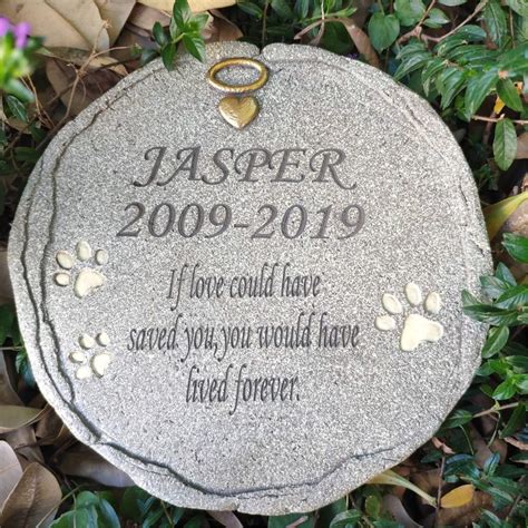 100% Personalized Pet Memorial Stones for Dogs or Cats Round | Etsy