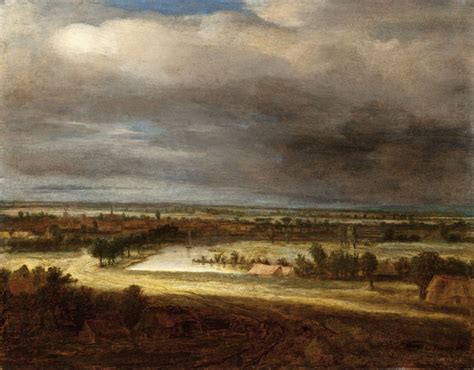 Panoramic Landscape with a Village Painting | Philips Koninck Oil Paintings