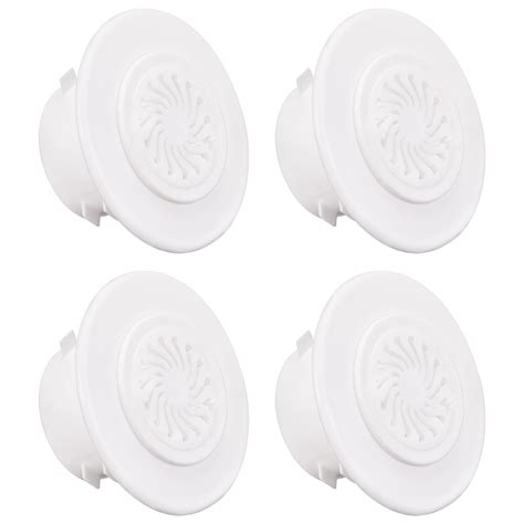 Round Vent Cover, ABS Plastic Adjustable Air Vent Cover White for 4 ...