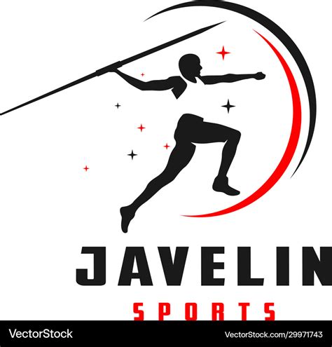 Javelin sports logo Royalty Free Vector Image - VectorStock