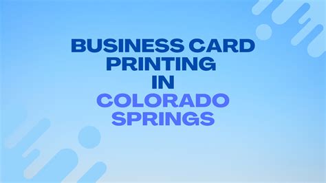 Business Card Printing The Springs - Welcome