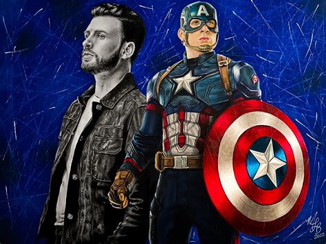 ArtStation - Captain America/Chris Evans Drawing