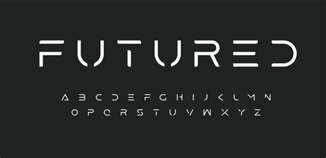 Descargar espacio alfabeto futuro, fuente futurista. Letras de estilo ...