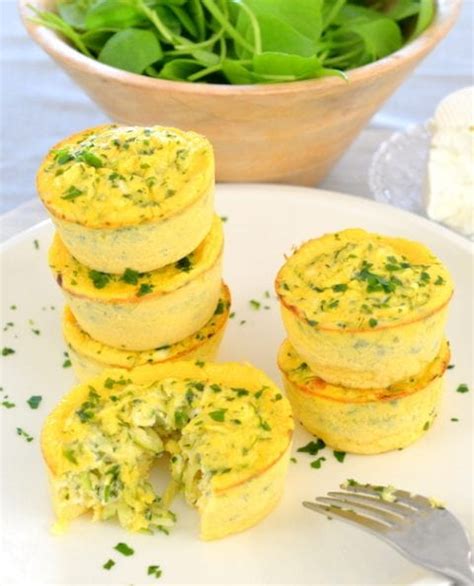 Vegetarian Egg Muffins With Zucchini & Feta recipe | healthy recipes