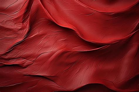 Premium AI Image | Red silk with a rough texture of the red fabric