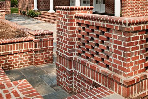 Perforated Brick Wall with Flemish Bond Pattern