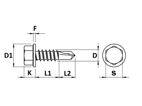 Tek Hex Flange Head Screws