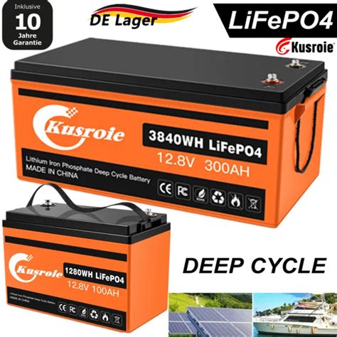 LIFEPO4 LITHIUM SOLAR Boat Battery 100Ah 12V BMS Battery for RV Camping ...