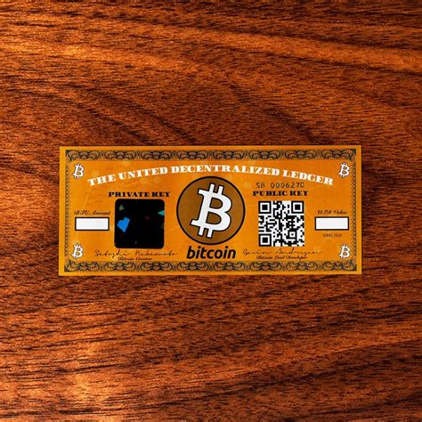 Bitcoin BTC Paper Wallet / The ORIGINAL Bitcoin Dollar Bill - Etsy España