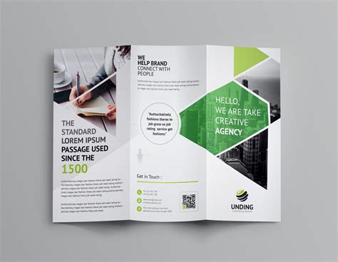 Aether Corporate Tri-Fold Brochure Template 001160 - Template Catalog