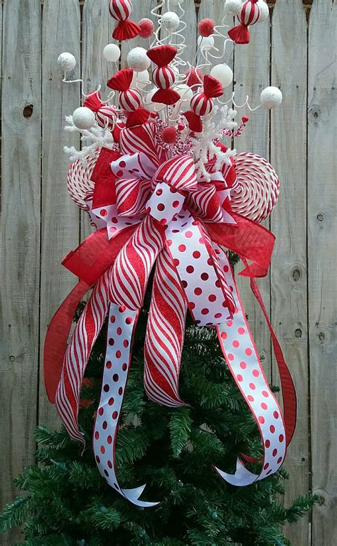 Christmas Tree Topper 360 Degree Candy Cane Christmas Tree | Etsy