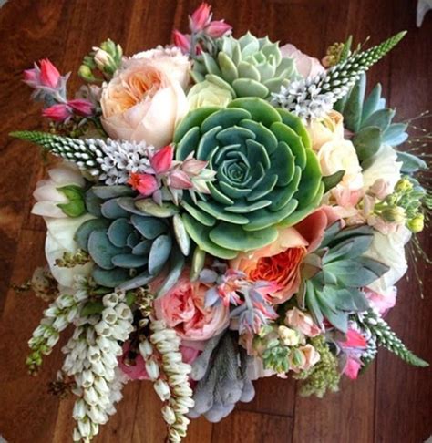 88 Adorable Colorful Bridal Bouquet Ideas (With images) | Succulent ...