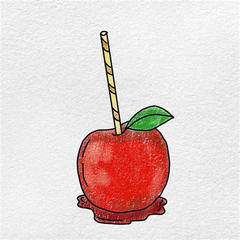 How to Draw a Candy Apple - HelloArtsy