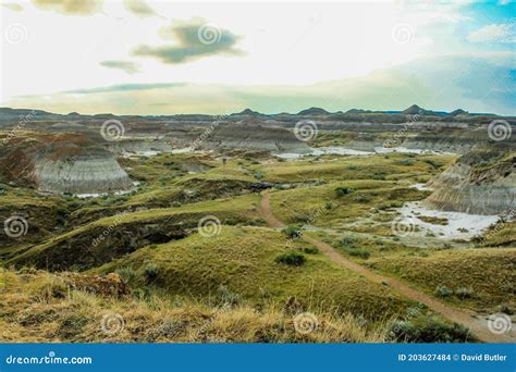 Views on a Drive through the Badlands. Dinosaur Provincial Park ...