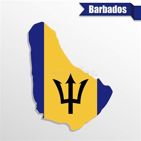 Barbados Map on a World Map with Flag and Map Pointer. Vector ...