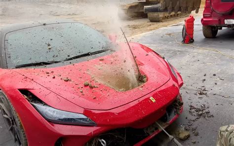 YouTuber buys $400,000 Ferrari F8 just to destroy it