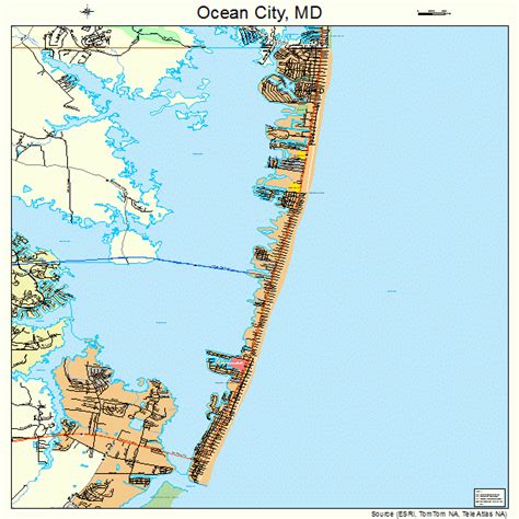 Ocean City Maryland Street Map 2458225