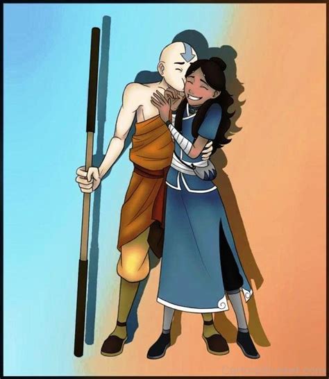 Aang Kissing Katara