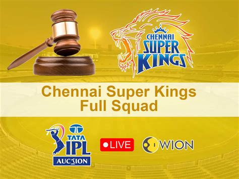 CSK Squad in IPL Auction 2023: Chennai Super Kings full player list ...