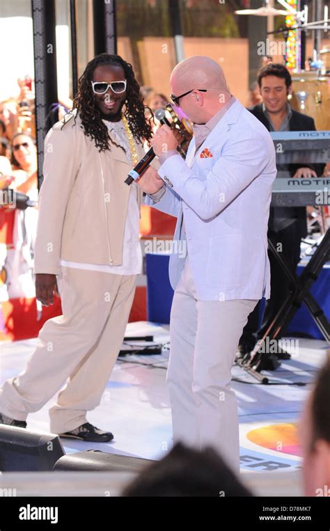 T--Pain and Pitbull performing at the Toyota Concert Series at the ...