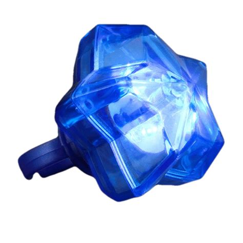 Huge Gem Star Ring Red White Blue Pack of 24 | Best Glowing Party Supplies