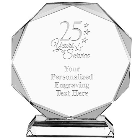 25 Years of Service Award, Custom Engraved 25 Year Work Anniversary Gift With Engraving - Etsy