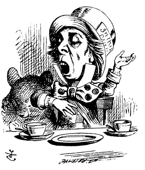 The Mad Hatter Drawing by John Tenniel