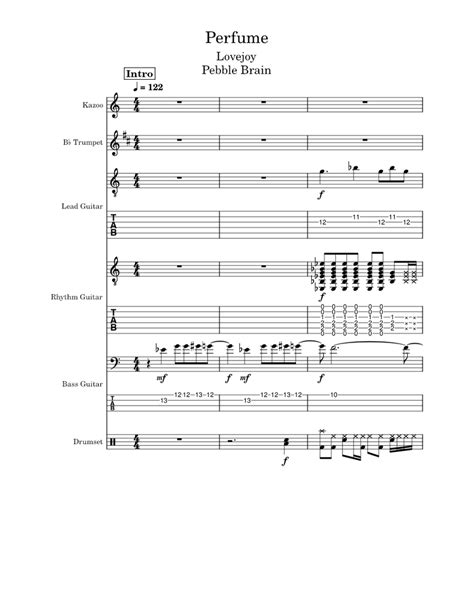 Perfume – Lovejoy Sheet music for Kazoo, Trumpet in b-flat, Guitar, Bass guitar & more ...