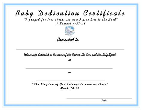 Free Baby Dedication Certificate Printable - Free Printable