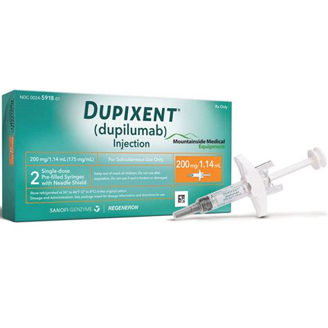 Dupixent Syringe Dupilumab 200 mg / 1.14 mL Injection Prefilled Syring — Mountainside Medical ...