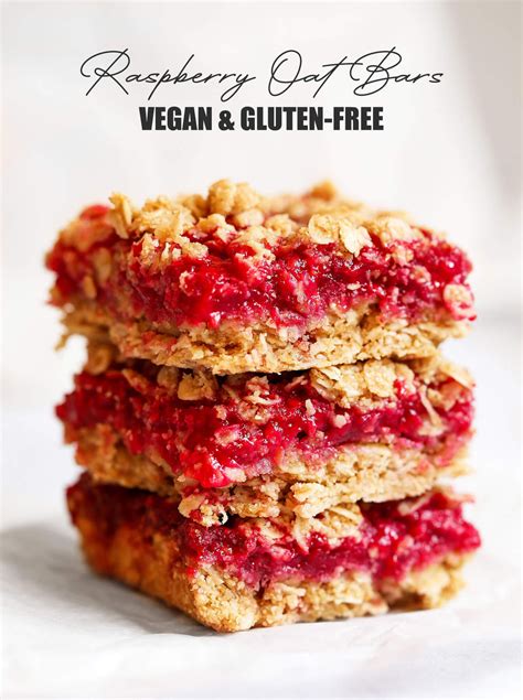 Vegan Gluten-free Raspberry Oat Bars - Nadia's Healthy Kitchen