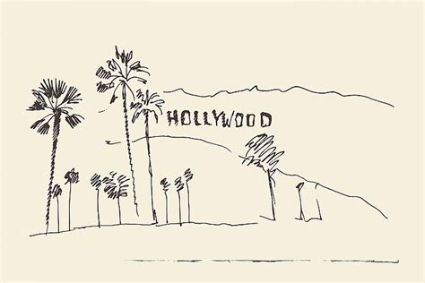 Los Angeles (California) skyline (2808) | Illustrations | Design Bundles | California ...