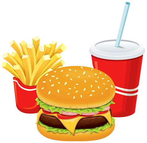 Hamburger Fries and Cola 14033554 PNG