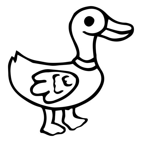 Duck linear outline empty vector illustration. 21585380 Vector Art at ...