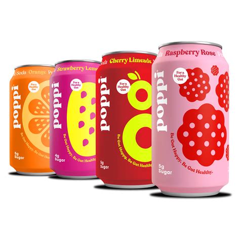 Poppi Prebiotic Soda, Short List Variety Pack, 12 Pack, 12 oz