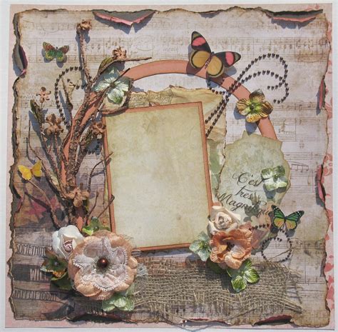 Premade Scrapbook Page 12 x 12 Shabby Chic by DianesNiceties