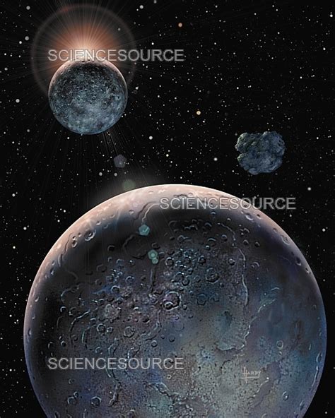 Pluto with its moon Charon, artwork | Stock Image - Science Source Images