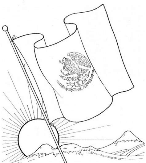 Mexican Flag Coloring Page | K5 Worksheets