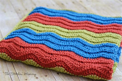 Easy Crochet Ripple Blanket - The Stitchin Mommy